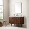James Martin Vanities Amberly 48in Single Vanity, Mid-Century Walnut w/ 3 CM Carrara Marble Top 670-V48-WLT-3CAR - alternate 4